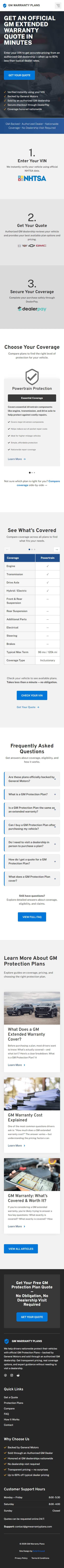 GM Warranty Plans